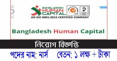 Bangladesh Human Capital Nurse Job Circular