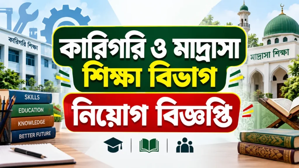 কারিগরি ও মাদ্রাসা শিক্ষা বিভাগ নিয়োগ বিজ্ঞপ্তি