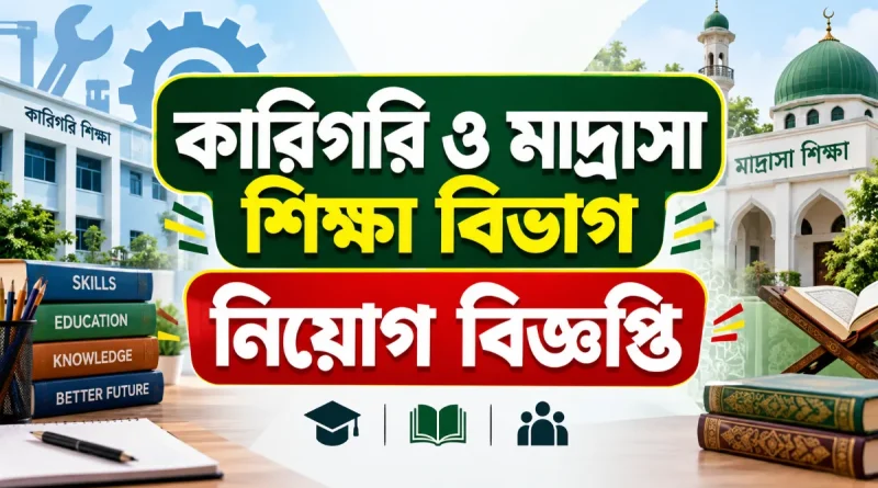 কারিগরি ও মাদ্রাসা শিক্ষা বিভাগ নিয়োগ বিজ্ঞপ্তি